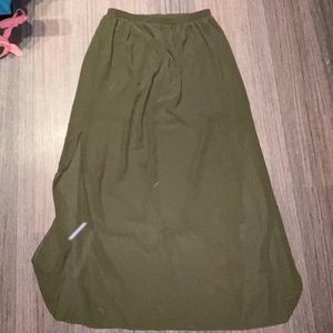 Dark Green Slit Skirt